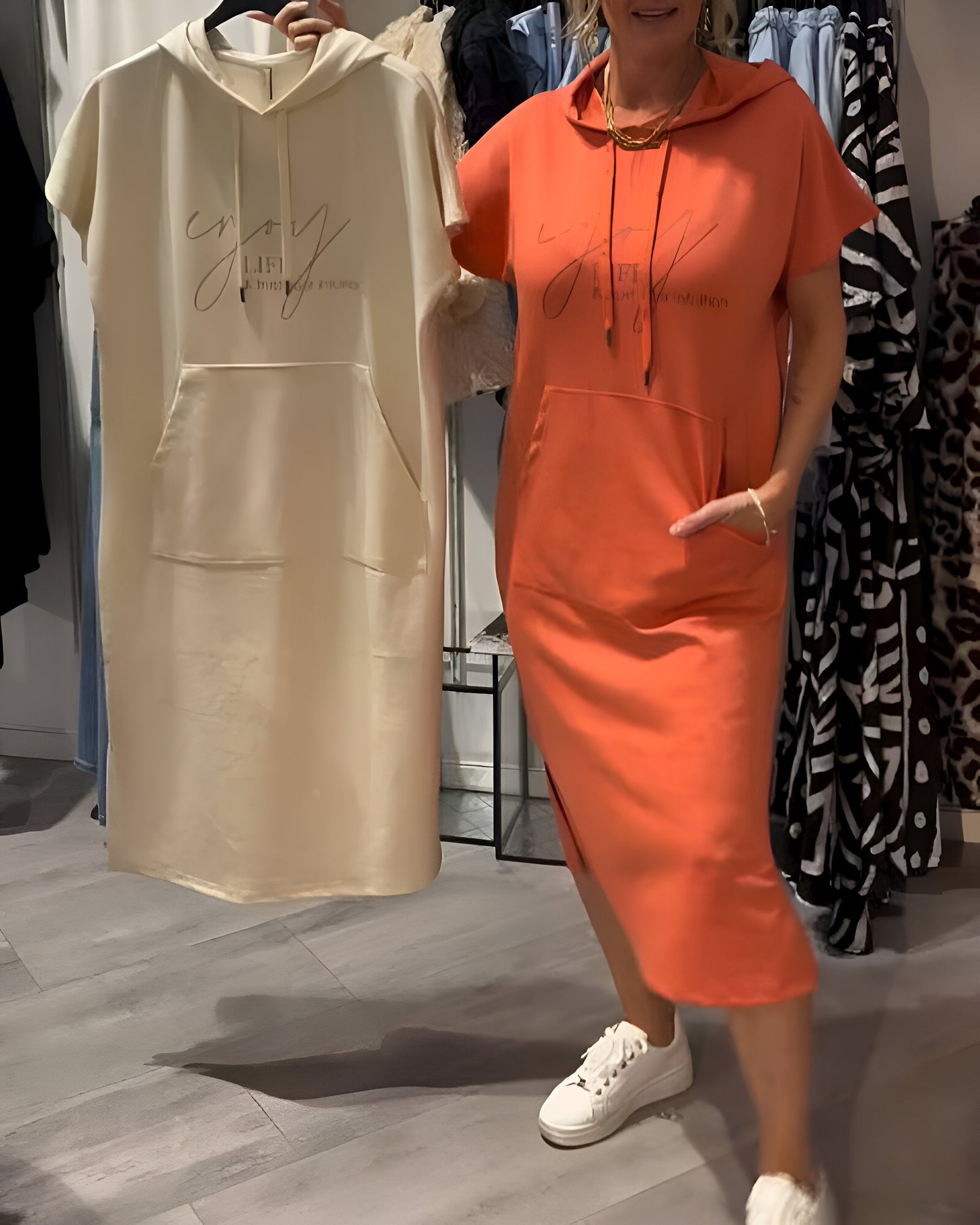 Nomi – Hooded Midi Dress