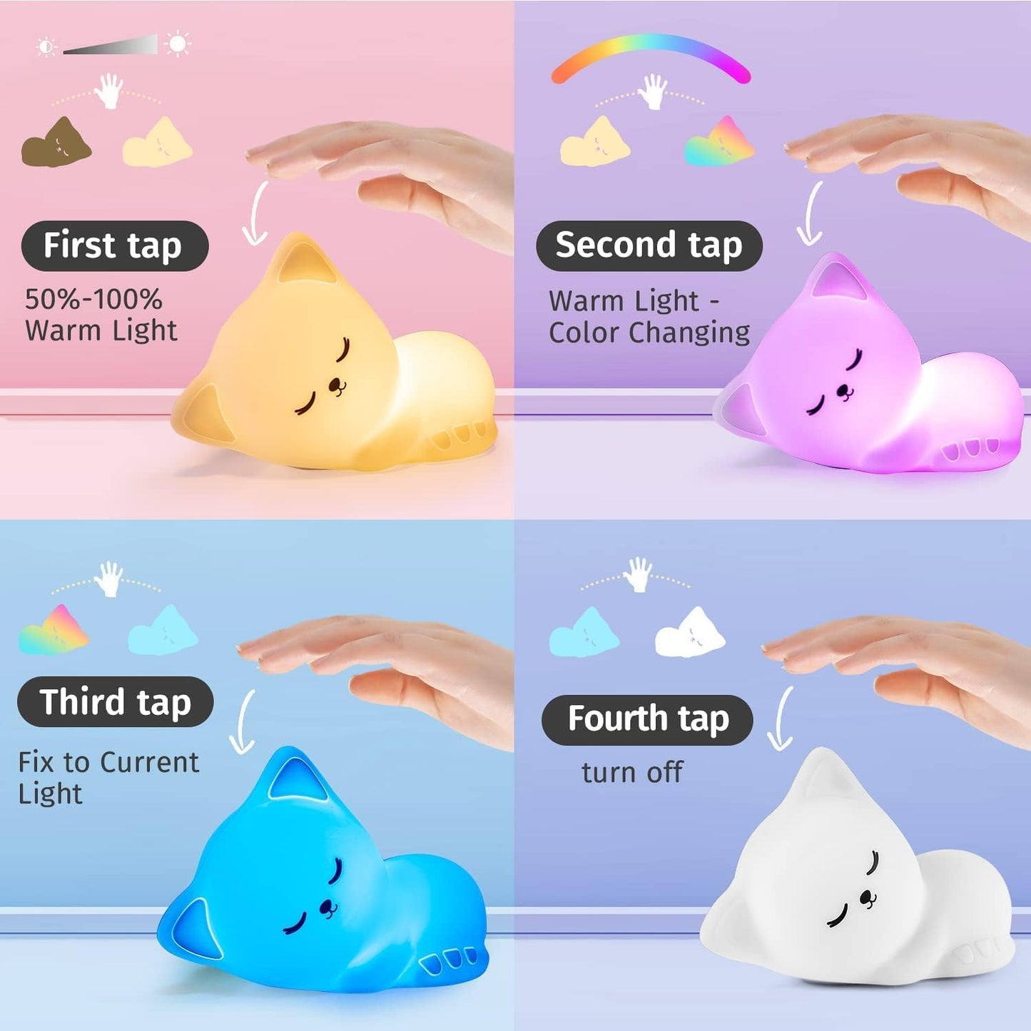 Guardian Kitty – Silicone LED Night Light