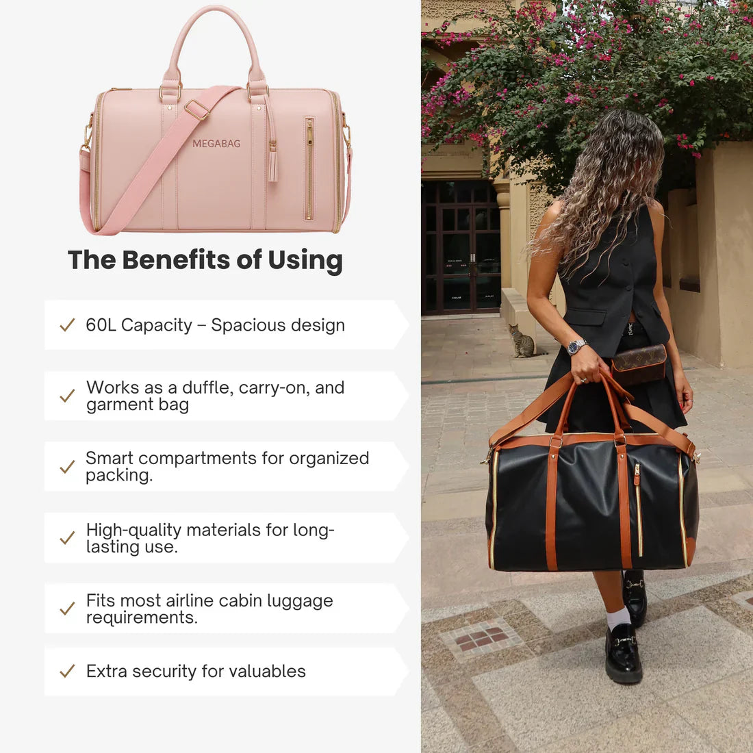 Tess – LuxeFold Travel Duffle