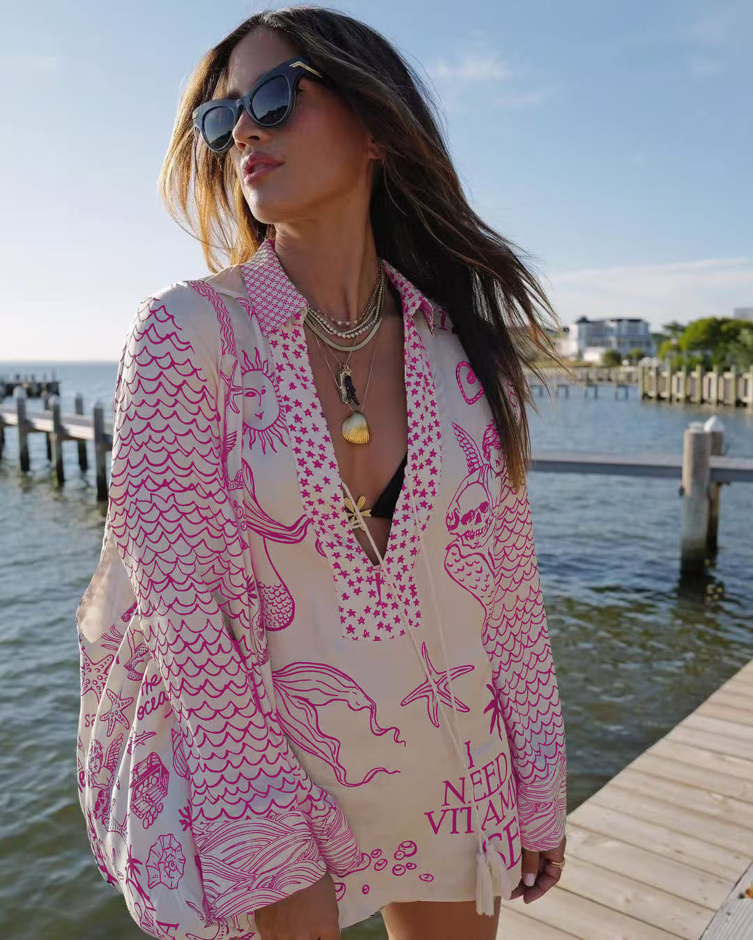 Marla | Printed Beach Tunic Set