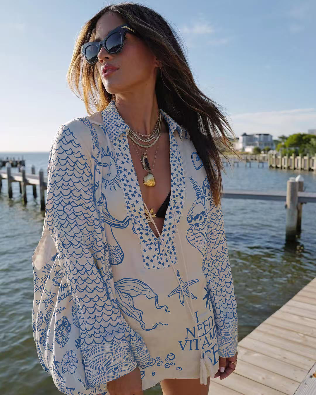 Marla | Printed Beach Tunic Set