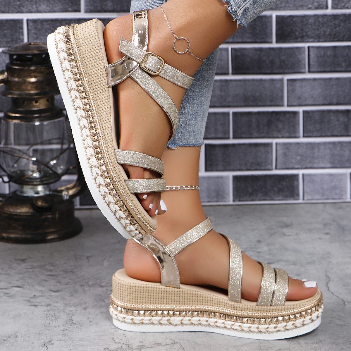 Tahlia™ | Glitter Platform Sandals