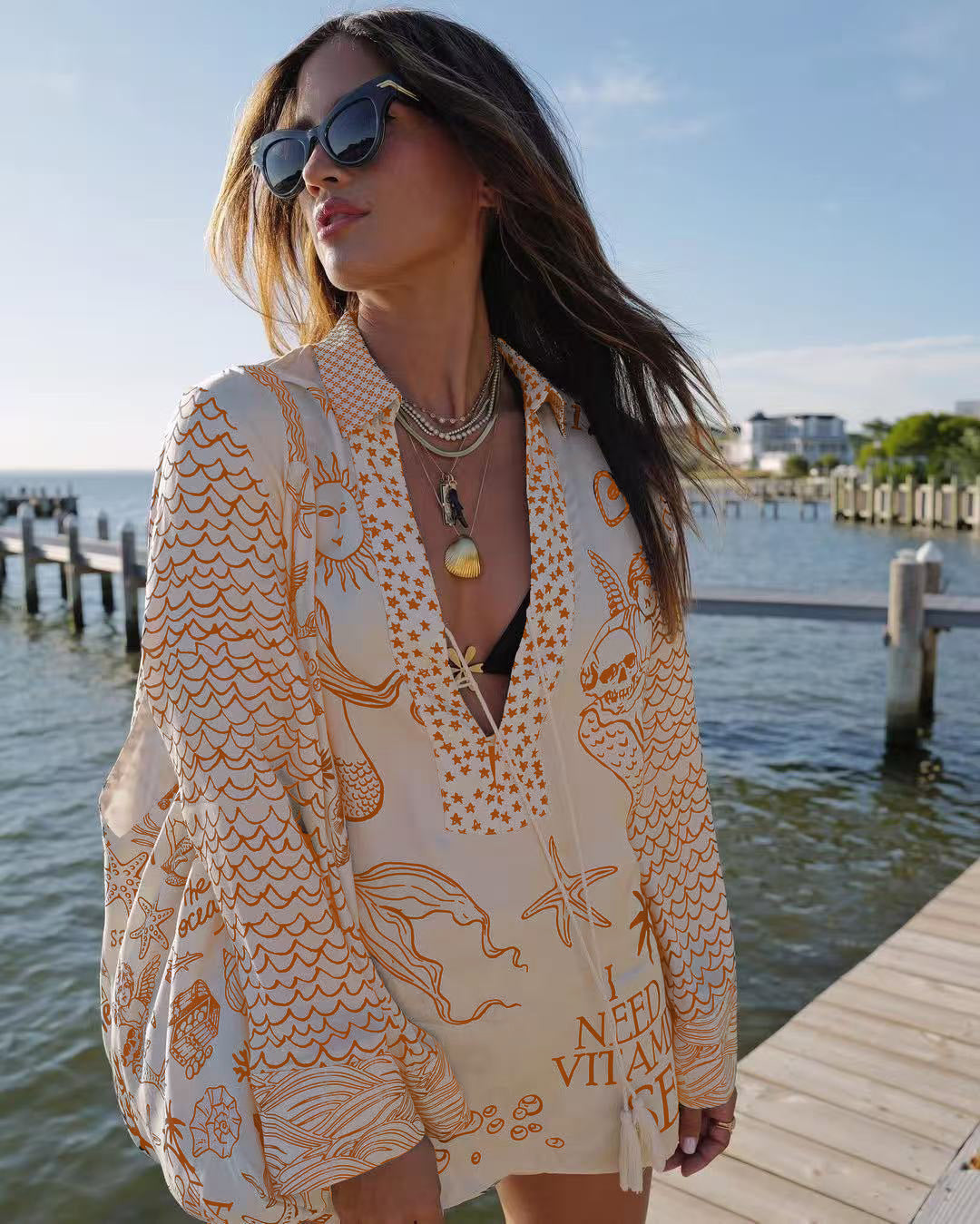 Marla | Printed Beach Tunic Set