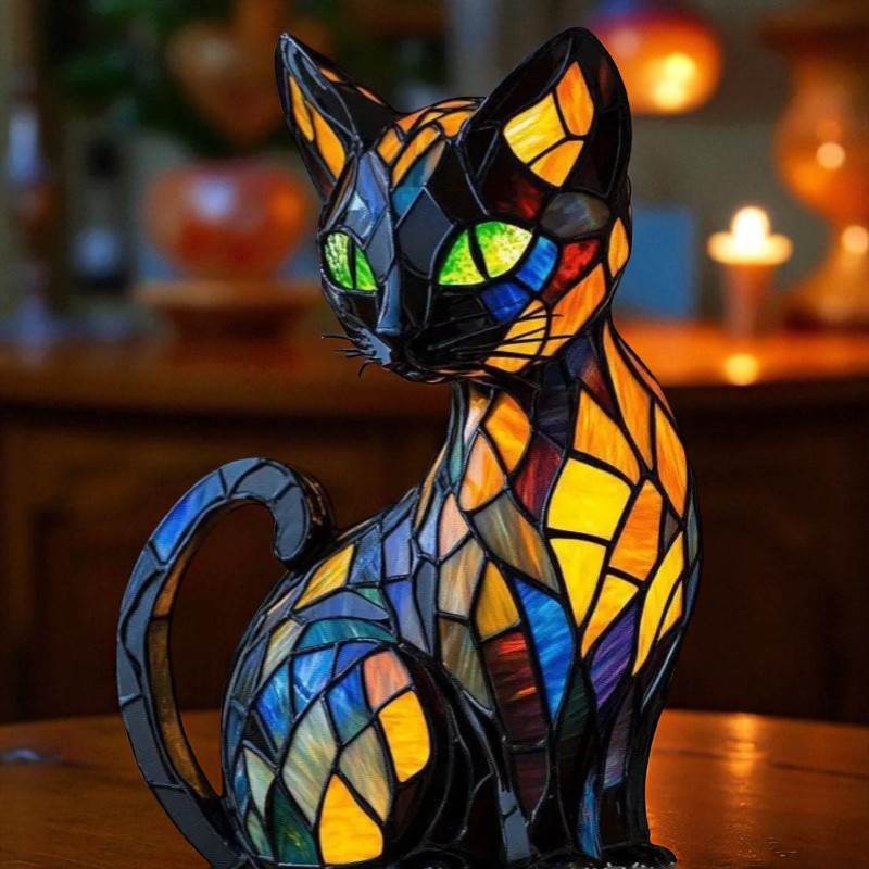 Luna – Mosaic Cat Lamp