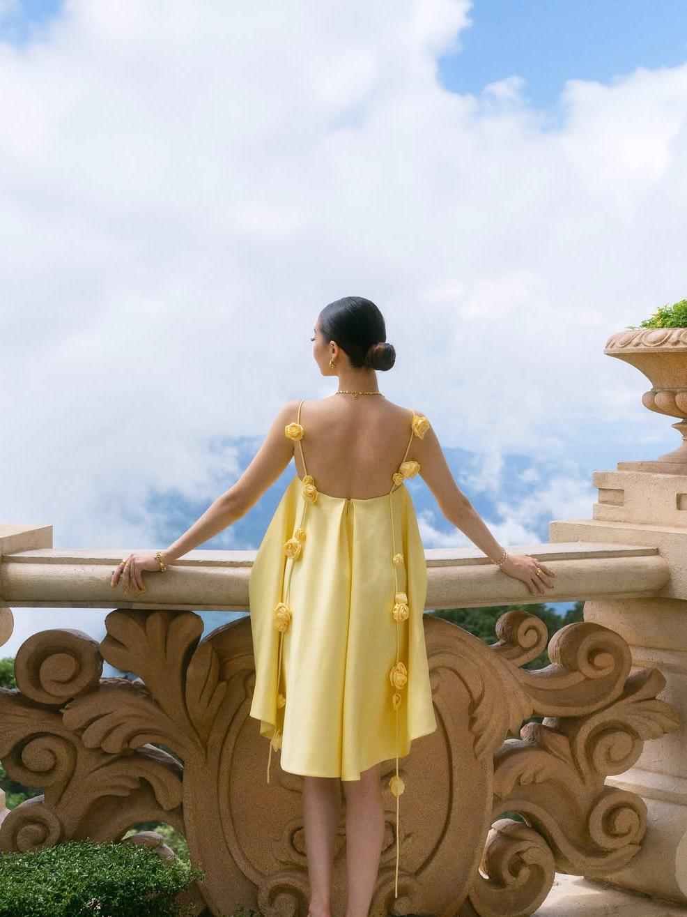 Amélie-Rose™ | Dress with 3D Rose Straps