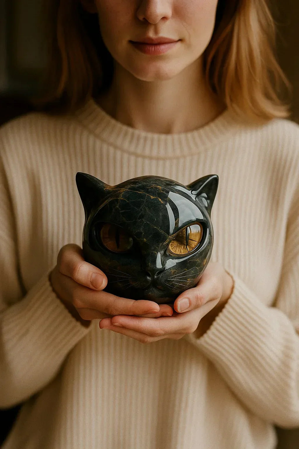 Nyra – Black Cat Sculpture