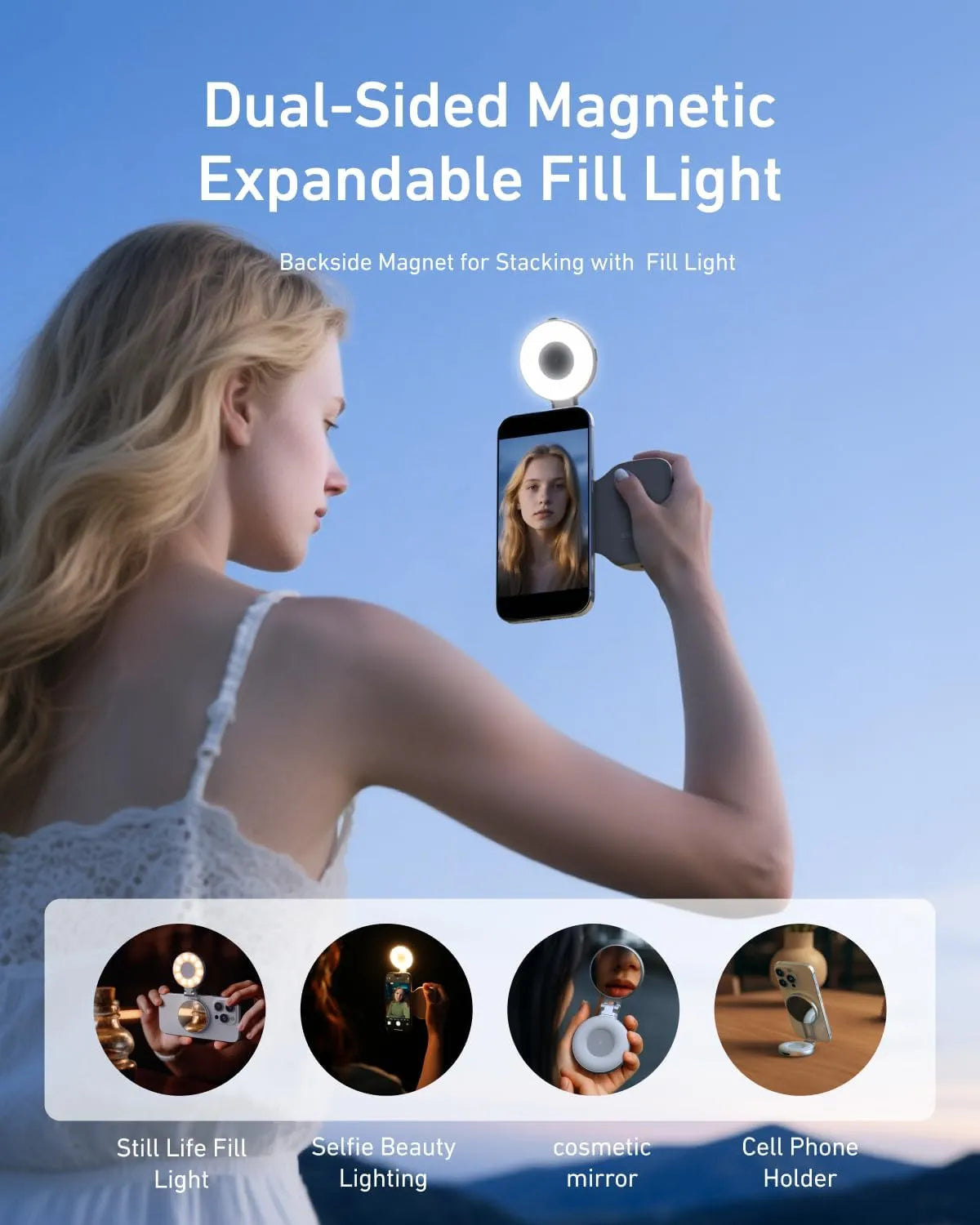 Niffy | Magnetic Selfie Grip Light