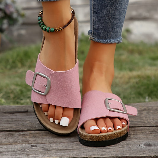 Serena™ | Everyday Buckle Slide Sandals
