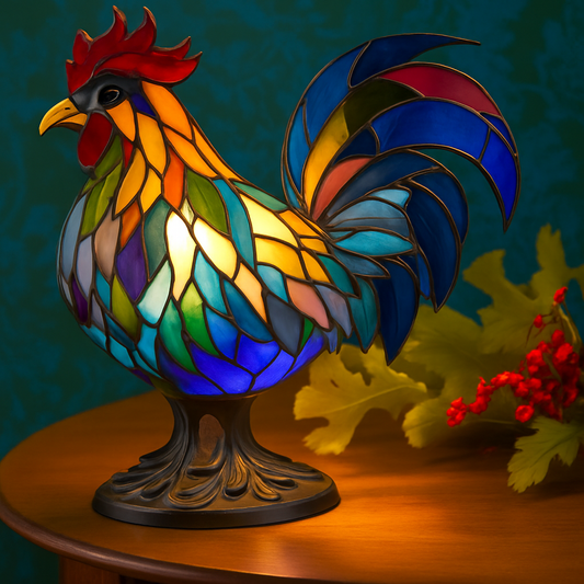 Hector – Mosaic Rooster Lamp