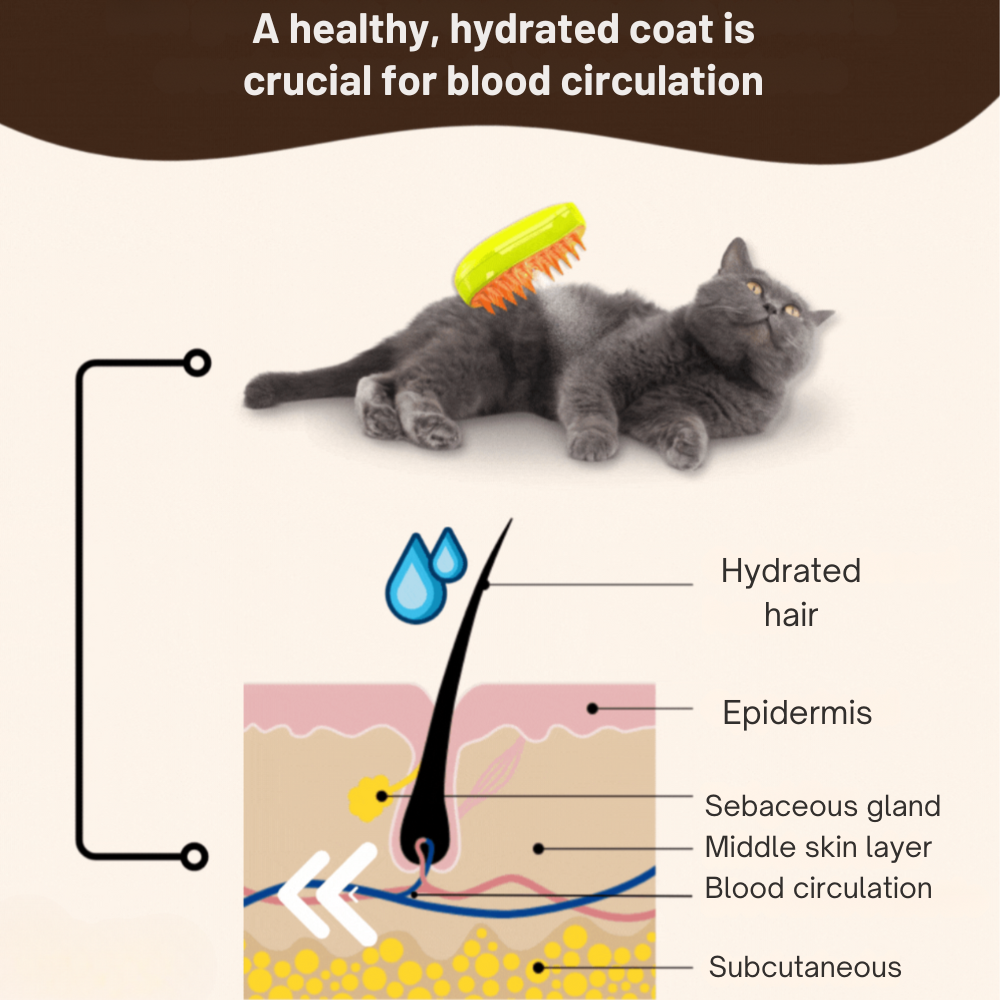 Luna – 3-in-1 Steam Grooming Brush