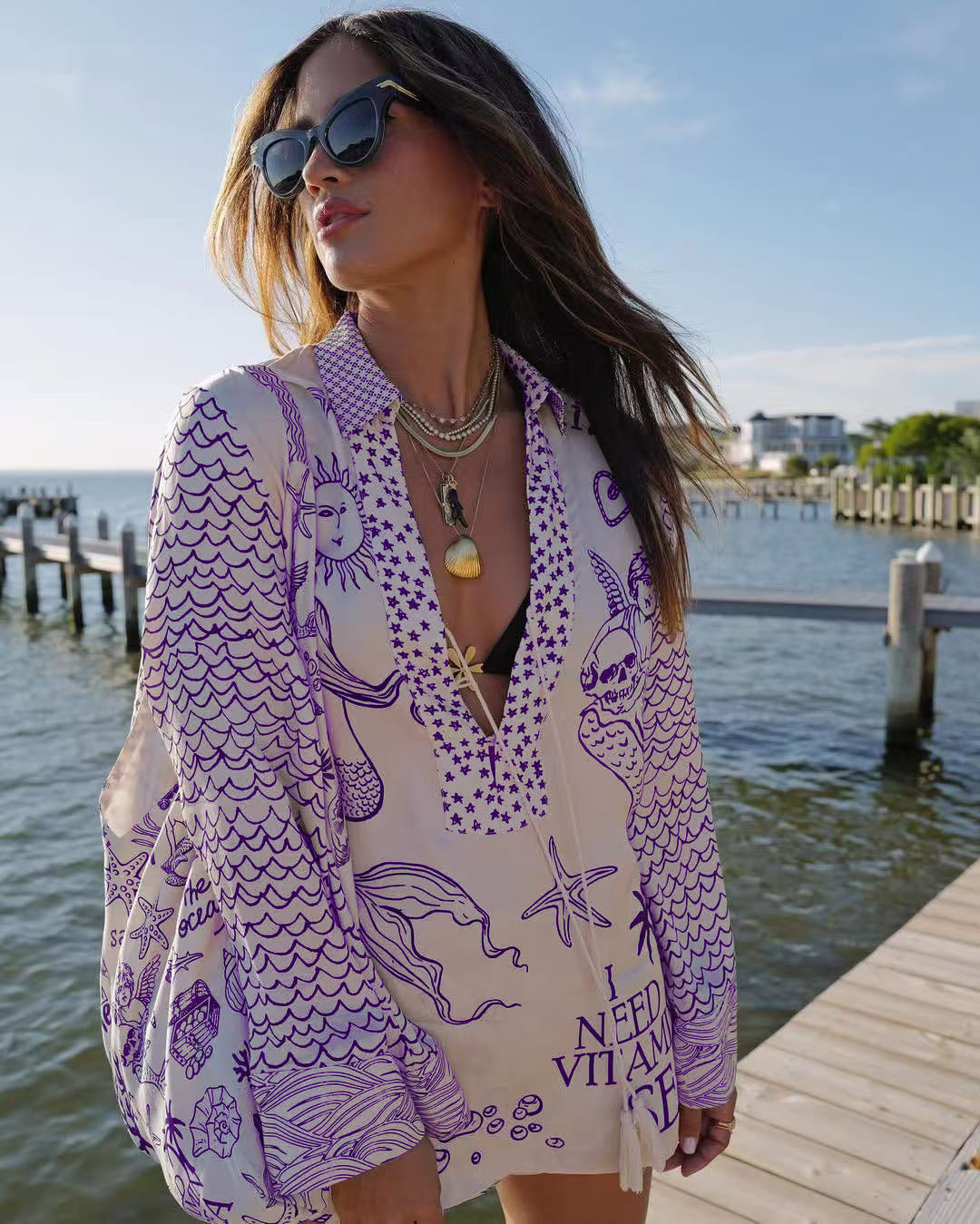 Marla | Printed Beach Tunic Set