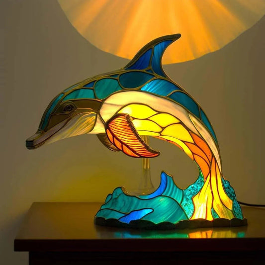 Flip – Mosaic Dolphin Lamp
