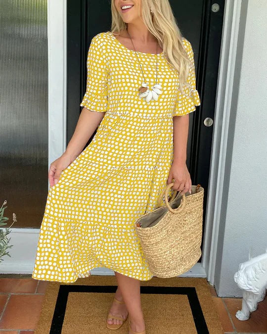 Nadine | Relaxed Tiered Midi Dress
