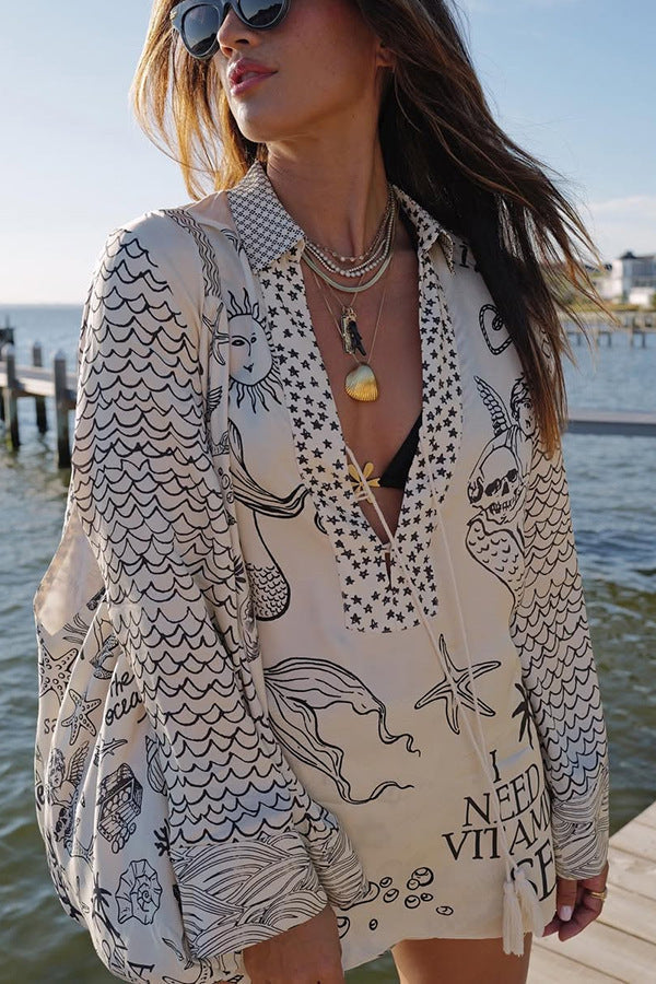 Marla | Printed Beach Tunic Set