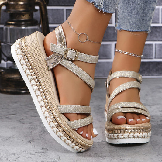 Tahlia™ | Glitter Platform Sandals