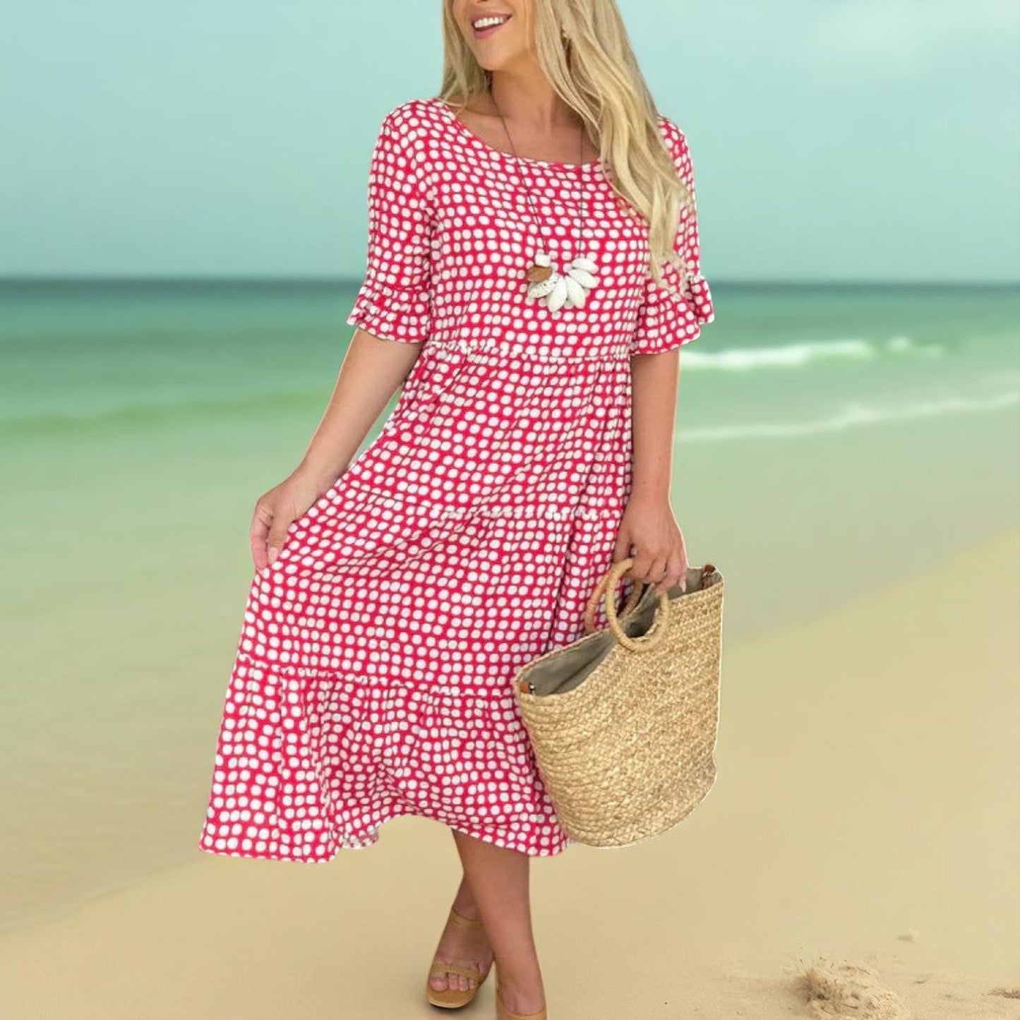 Nadine | Relaxed Tiered Midi Dress