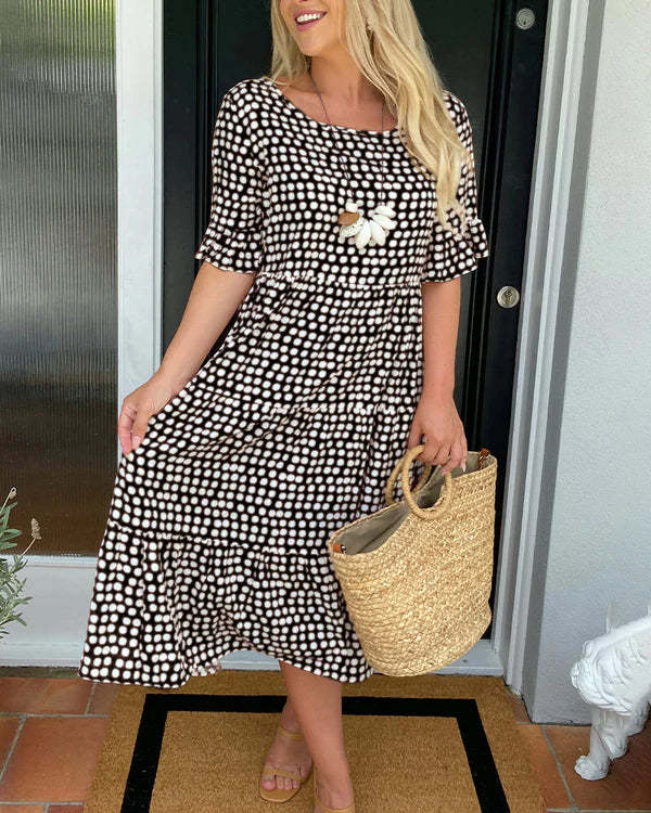 Nadine | Relaxed Tiered Midi Dress