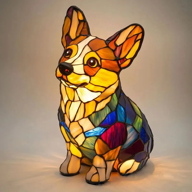 Faye – Mosaic Corgi Lamp