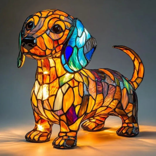 Lottie – Mosaic Dachshund Lamp