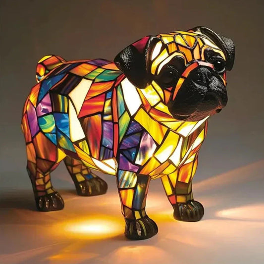Poppy – Mosaic Pug Lamp