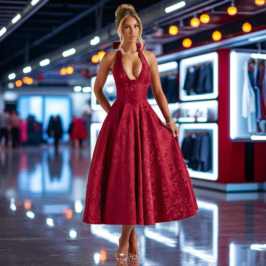 Juliet – Halterneck Midi Dress